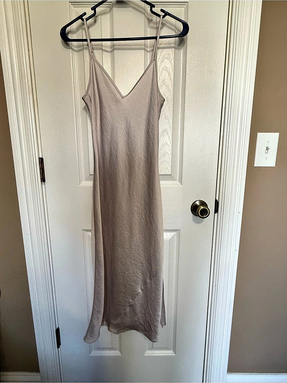 Wilfred (Aritzia) Only Slip Midi Dress Maxi Slip Dress in Van Gris Size XS